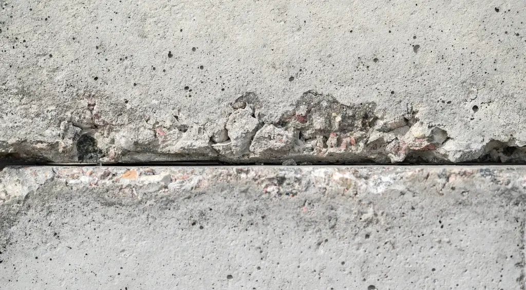 desplacamento na junta de dilatação